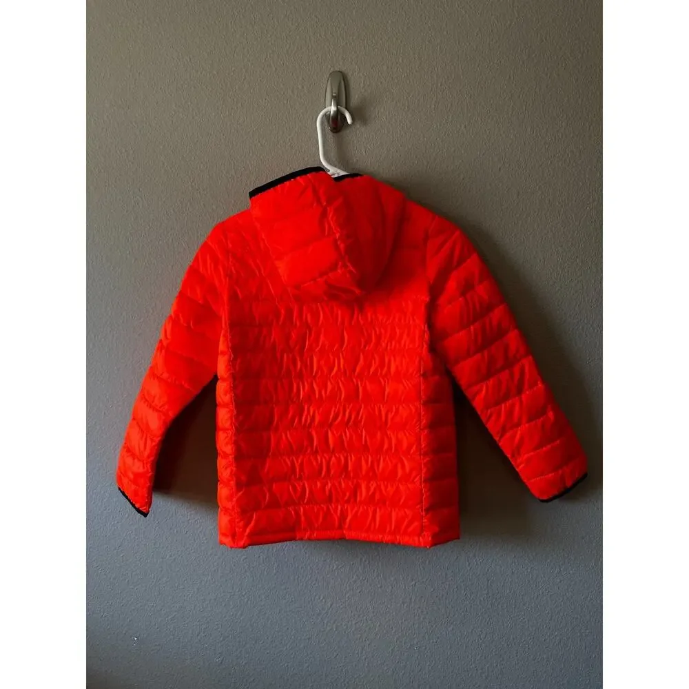 Gap Kids Orange Hooded Puffer Jacket Youth Medium Hood